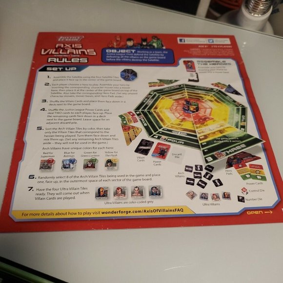 TARGET Justice League Axis of Villains Strategy Board Game Heroes VS Villains - Picture 6 of 6